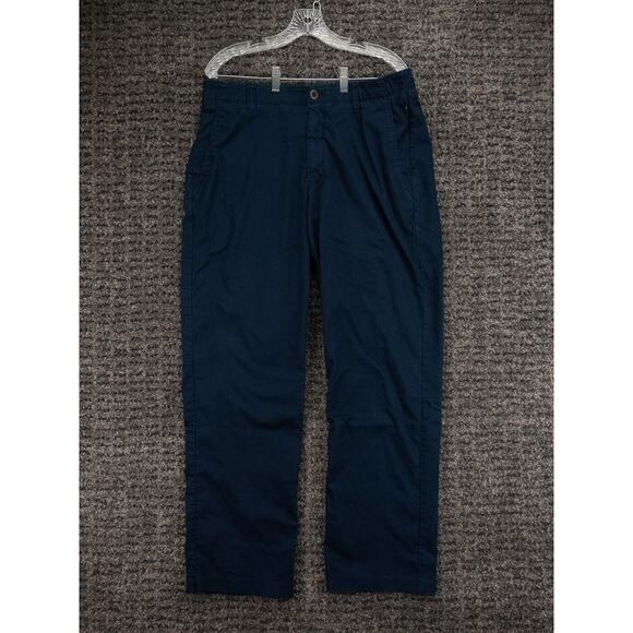 Under Armour Other - Under Armour Pants Mens 34x31.5 (Tag 36x32) Blue Chino Flex Waist Stretch Golf